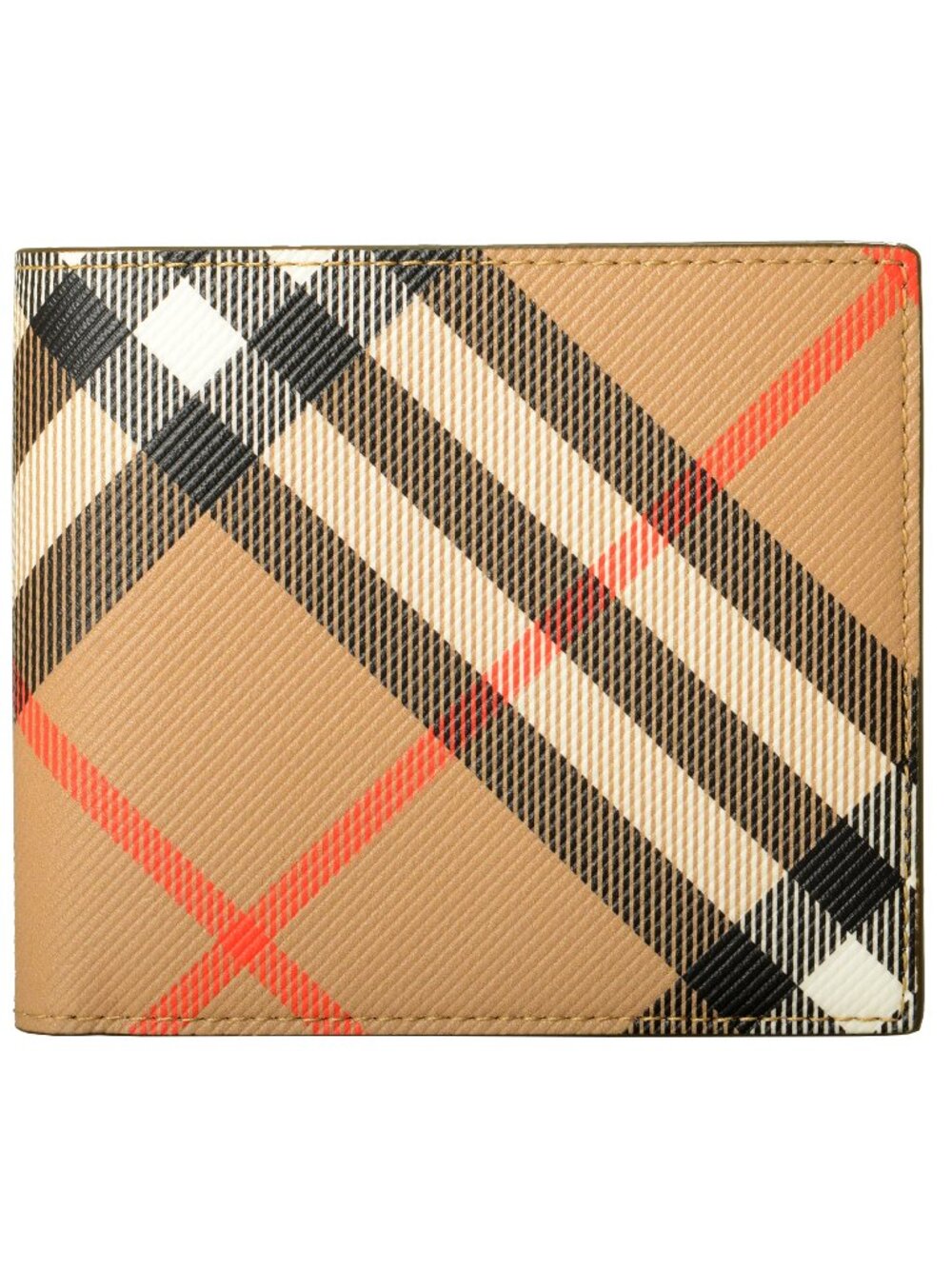 Burberry Men's Signature Check 100% Leather Bifold Wallet